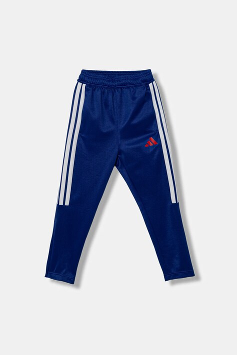 adidas spodnie dresowe dziecięce kolor niebieski wzorzyste JW5106
