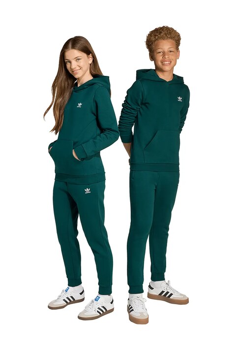 adidas Originals pantaloni de trening pentru copii culoarea verde, uni, JX2745