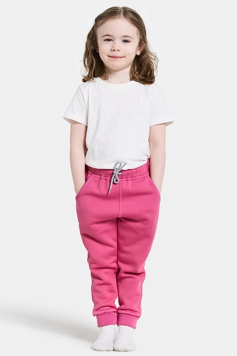 Kalhoty Didriksons SILJAN KIDS PNT růžová barva, 505901