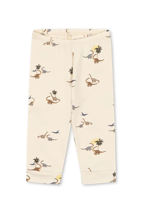 Kojenecké legíny Konges Sløjd BASIC PANTS GOTS béžová barva, KS103706
