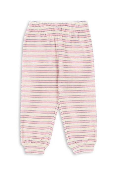 Konges Sløjd spodnie dresowe dziecięce z bawełną ITTY SWEAT PANTS GOTS kolor różowy wzorzyste KS103830