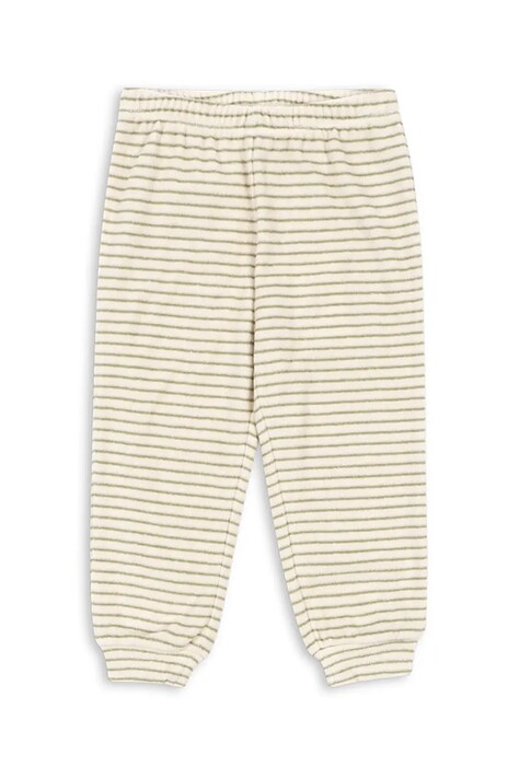 Konges Sløjd spodnie dresowe dziecięce z bawełną ITTY SWEAT PANTS GOTS kolor żółty wzorzyste KS103830