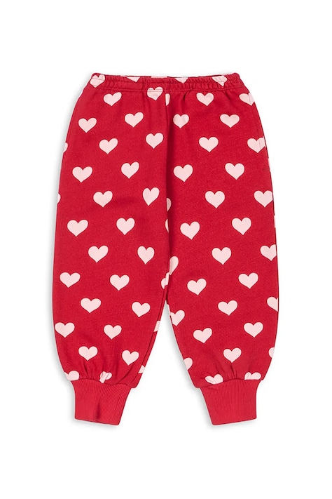 Dětské kalhoty Konges Sløjd LOUPY LOU SWEAT PANTS OCS červená barva, KS103873