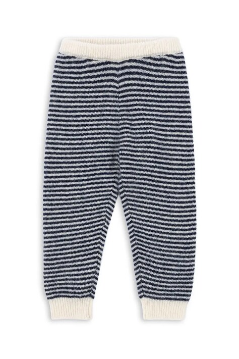 Konges Sløjd spodnie z dodatkiem alpaki dziecięce BERLE KNIT PANTS kolor granatowy wzorzyste KS103717