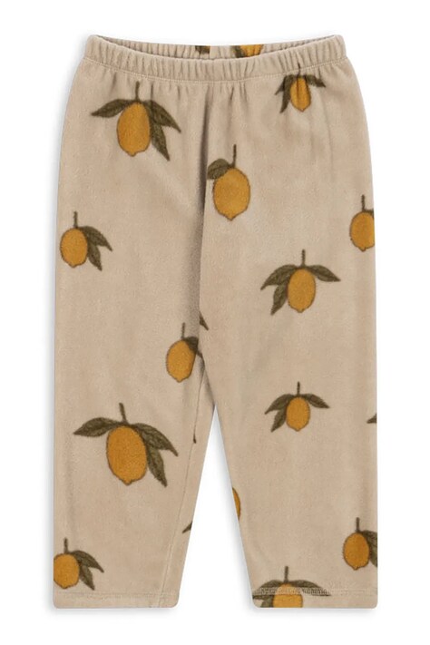Otroški spodnji del trenirke Konges Sløjd TAVI FLEECE PANTS GRS bež barva, KS101300