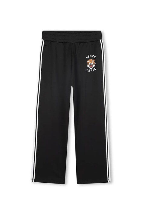 Kenzo Kids spodnie dresowe dziecięce kolor czarny z nadrukiem K61477