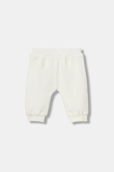 United Colors of Benetton spodnie dresowe niemowlęce kolor beżowy gładkie 3MDSAF02C