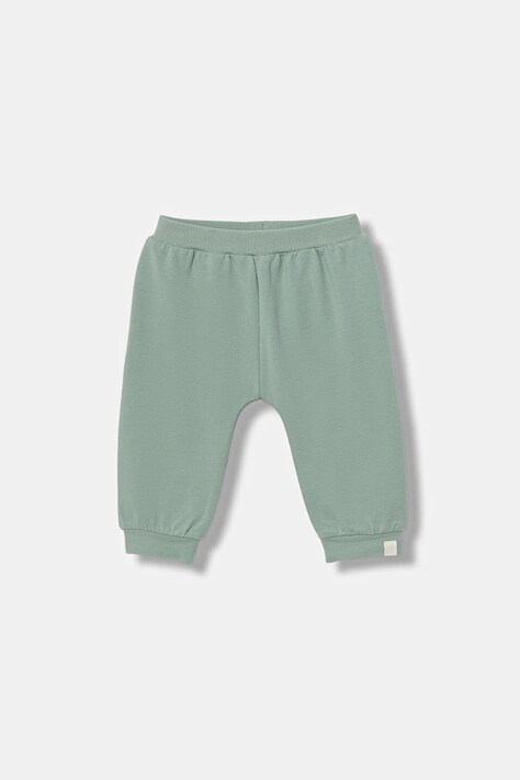 United Colors of Benetton spodnie dresowe niemowlęce kolor turkusowy gładkie 3MDSAF02C