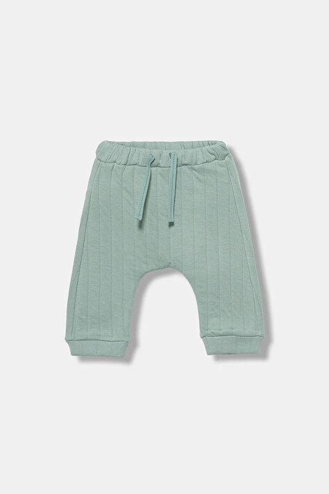 Donji dio trenirke za bebe United Colors of Benetton boja: tirkizna, bez uzorka, 3JOEAF02G