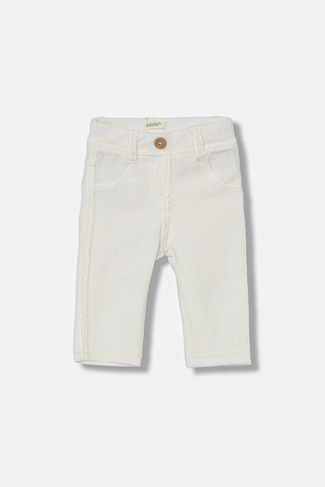 Леггинсы для младенцев United Colors of Benetton цвет белый однотонные 4DZBAE003
