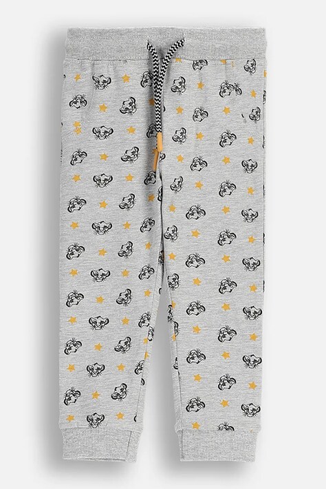 Coccodrillo spodnie dresowe niemowlęce kolor szary wzorzyste LICENCE BOY