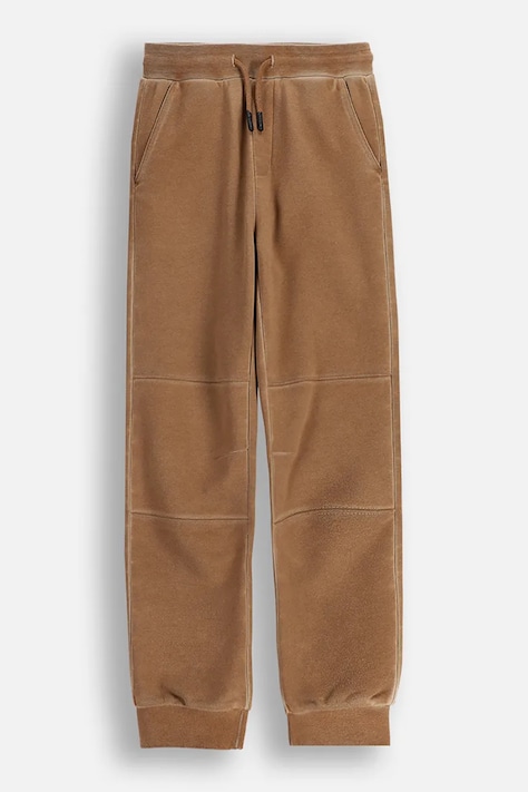 Coccodrillo spodnie dresowe dziecięce kolor brązowy gładkie YETI BOY JUNIOR