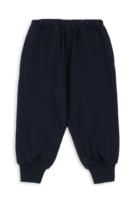 Konges Sløjd spodnie dresowe bawełniane dziecięce LOUPY LOU SWEAT PANTS OCS kolor granatowy gładkie KS104349