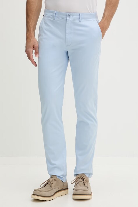 Tommy Hilfiger spodnie chinos męskie bawełniane z elastanem niebieskie regular waist MW0MW40262