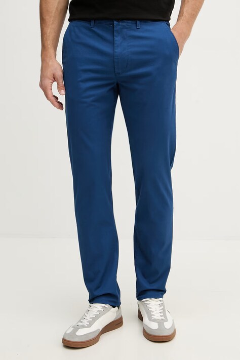 Tommy Hilfiger spodnie chinos męskie bawełniane z elastanem niebieskie regular waist MW0MW40262