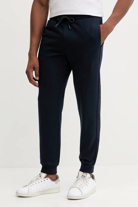 Emporio Armani Underwear spodnie dresowe męskie kolor granatowy z aplikacją EM000500 AF14976