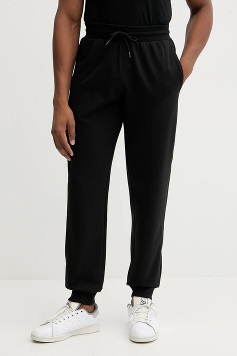 Emporio Armani Underwear spodnie dresowe męskie kolor czarny z aplikacją EM000500 AF14976