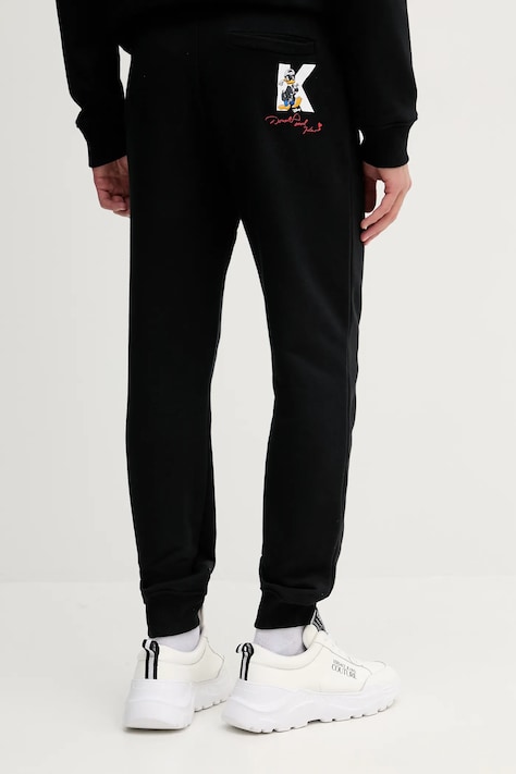Παντελόνι φόρμας Karl Lagerfeld DISNEY ανδρικό, χρώμα: μαύρο, 553930.705096