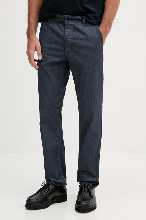 BOSS Orange pantaloni culoarea bleumarin, mulata, 50542977