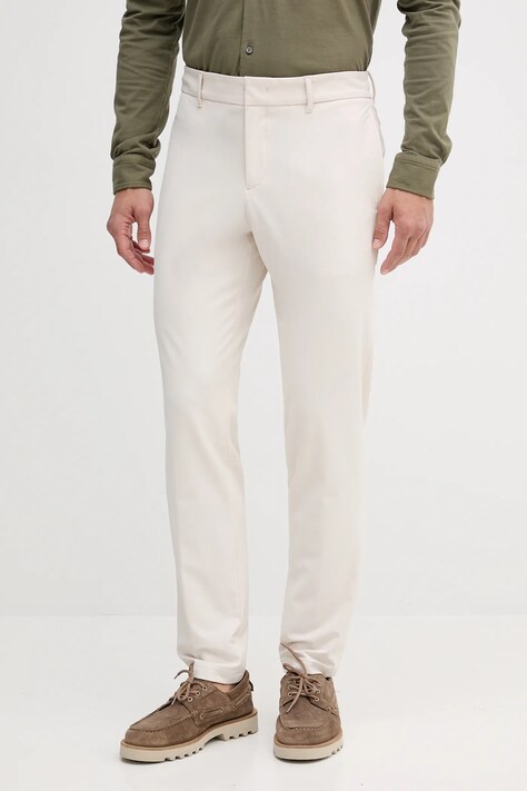 Штани BOSS колір бежевий фасон chinos 50543570