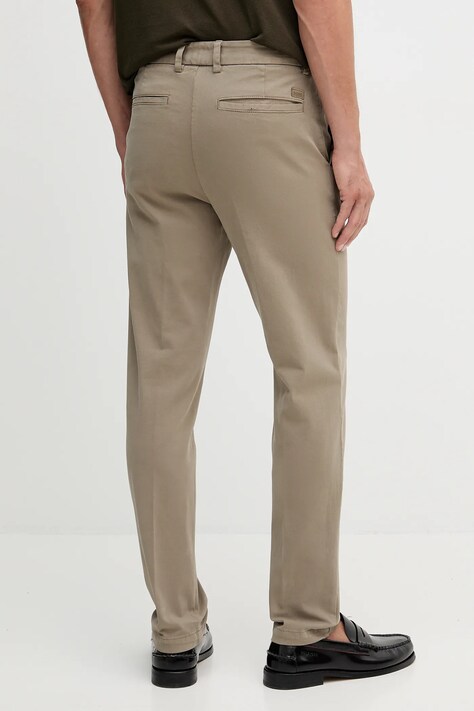 BOSS pantaloni culoarea bleumarin, cu fason chinos, 50543304