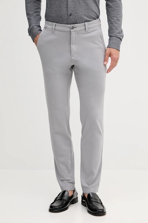 BOSS pantaloni culoarea gri, cu fason chinos, 50543304