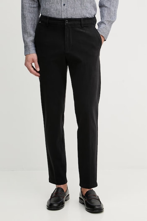 BOSS spodnie męskie kolor czarny w fasonie chinos 50543304