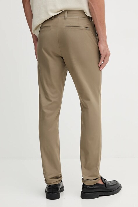 BOSS pantaloni culoarea bleumarin, cu fason chinos, 50543945