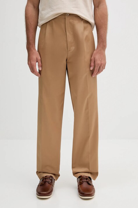 BOSS pantaloni de bumbac C-Kai-DPL culoarea verde, cu fason chinos, 50546924