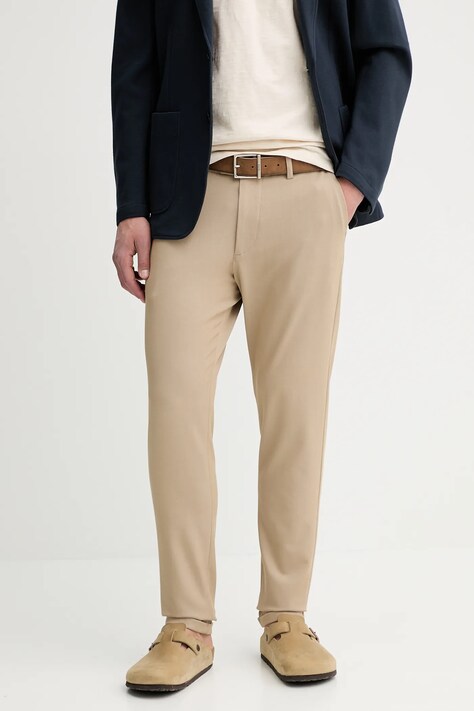 Kalhoty Les Deux pánské, zelená barva, 1000792