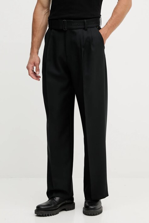 Versace Jeans Couture spodnie męskie kolor czarny proste 79GAA117 N0136