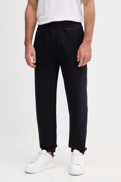 Armani Exchange spodnie dresowe męskie kolor granatowy z nadrukiem XM000978 AF10818