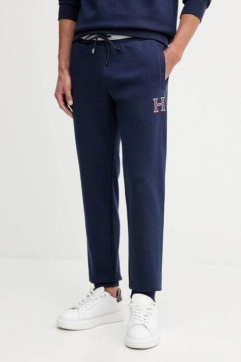 Спортивные штаны Hackett London цвет синий с аппликацией HM5800019