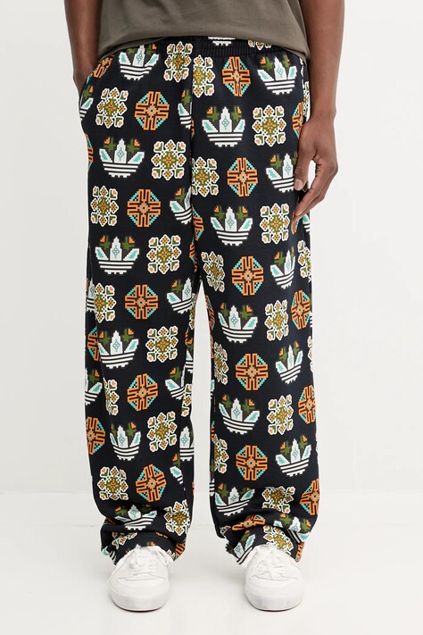 adidas Originals spodnie dresowe Graphic Lo Tp męskie kolor czarny wzorzyste JW3503