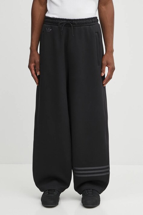 adidas Originals pantaloni de trening Neuclassics culoarea negru, cu imprimeu, JW5445