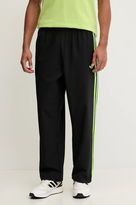 Tepláky adidas Originals Wov Drill TP pánské, černá barva, s aplikací, JW5911