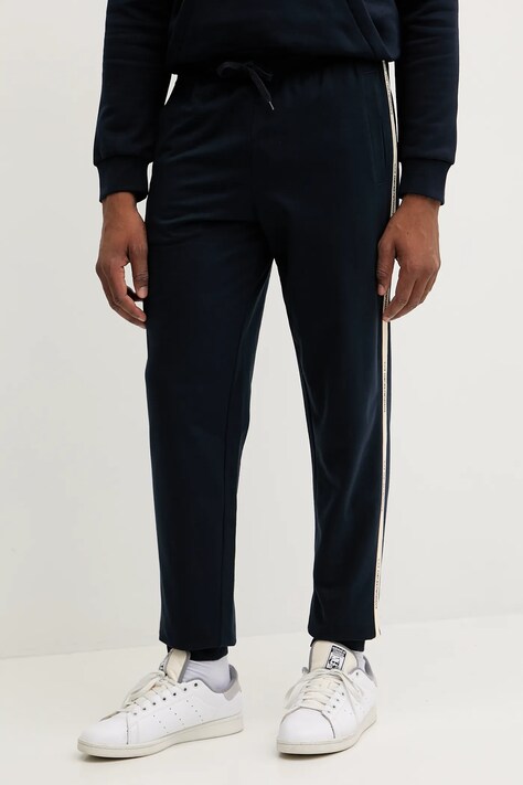 EA7 Emporio Armani spodnie dresowe bawełniane męskie kolor granatowy z aplikacją AF13512.7M001756