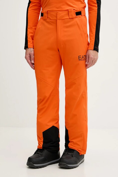 EA7 Emporio Armani pantaloni de schi culoarea portocaliu, AF13889.7M000465