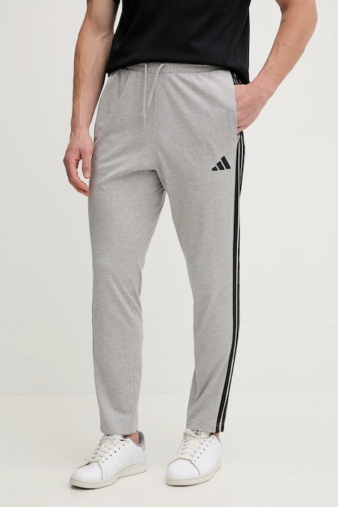 adidas pantaloni de trening Essentials culoarea gri, melanj, JE6428