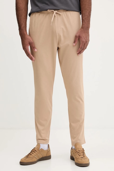 adidas pantaloni de trening 3-Stripes culoarea bej, uni, JX3336