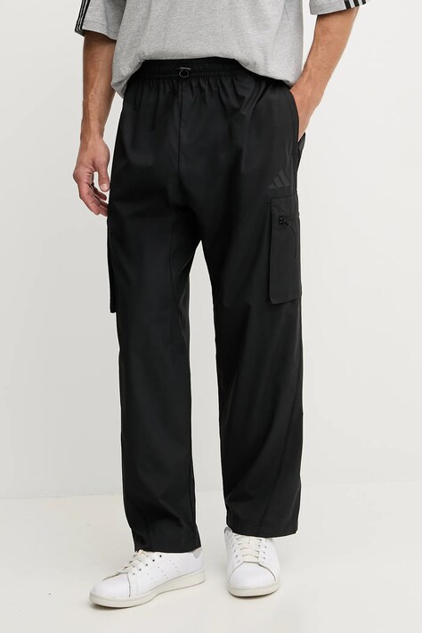 adidas pantaloni culoarea negru, cu fason cargo, KE4390