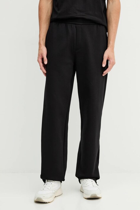 Armani Exchange spodnie dresowe męskie kolor czarny gładkie XM001890 AF10818