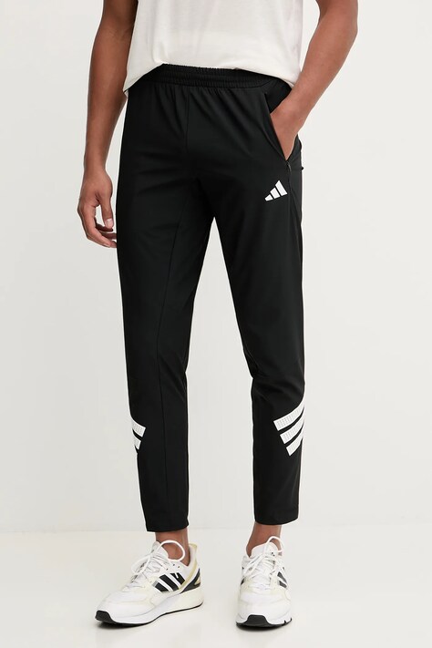adidas Performance spodnie treningowe GYM+ męskie kolor czarny wzorzyste JC5230
