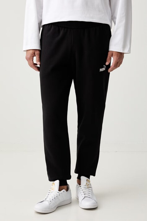 Puma spodnie dresowe męskie z bawełną Essential Logo czarne regular waist 684713