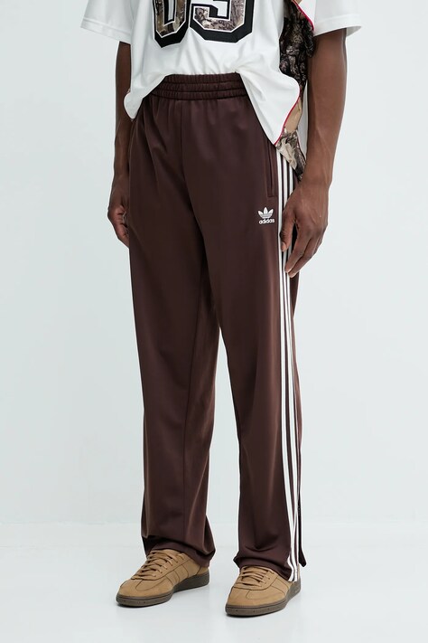 Tepláky adidas Originals Firebird Tp pánské, hnědá barva, s aplikací, KA0482