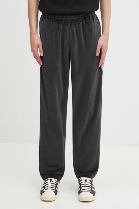 Velurové kalhoty adidas Originals Sst Tp pánské, černá barva, s aplikací, JW8377