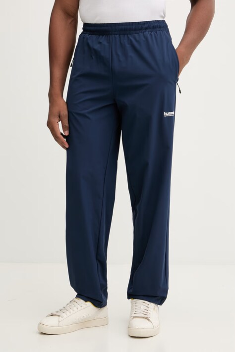 Hummel spodnie dresowe męskie kolor granatowy gładkie 229897
