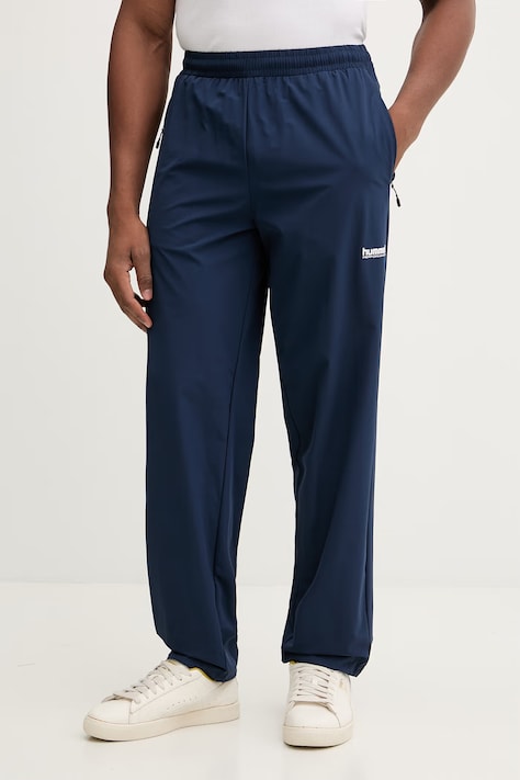 Hummel spodnie dresowe męskie kolor granatowy gładkie 229897
