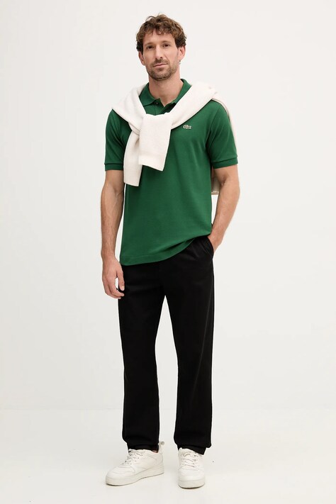 Lacoste spodnie męskie kolor czarny proste XH0062