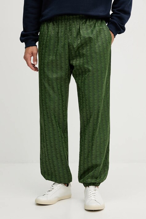 Lacoste spodnie dresowe męskie kolor zielony wzorzyste XH8908